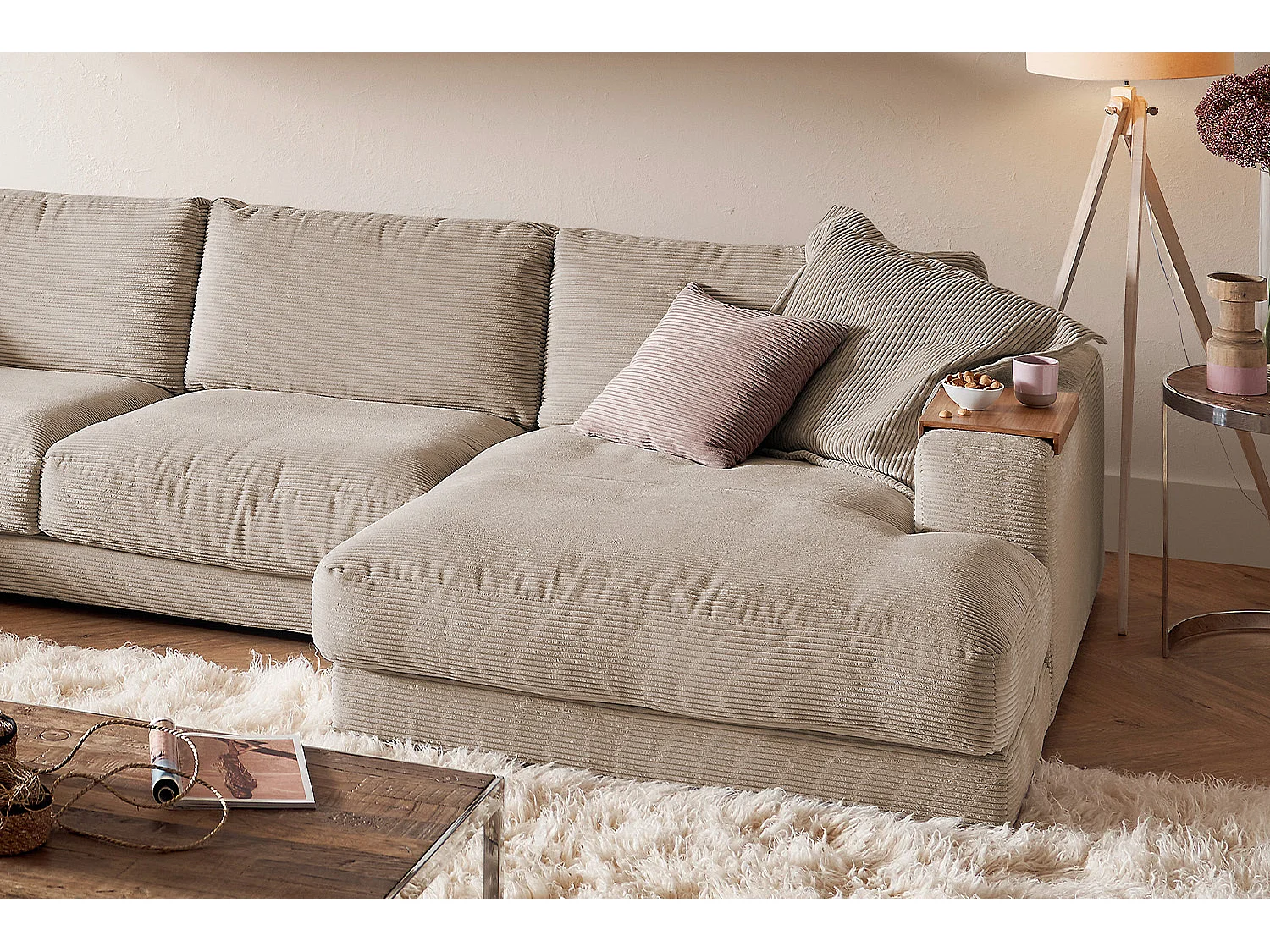 Levend - Taupe Koord - MADELINE