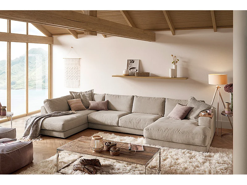 Wohnlandschaft - Taupe Cord - MADELINE