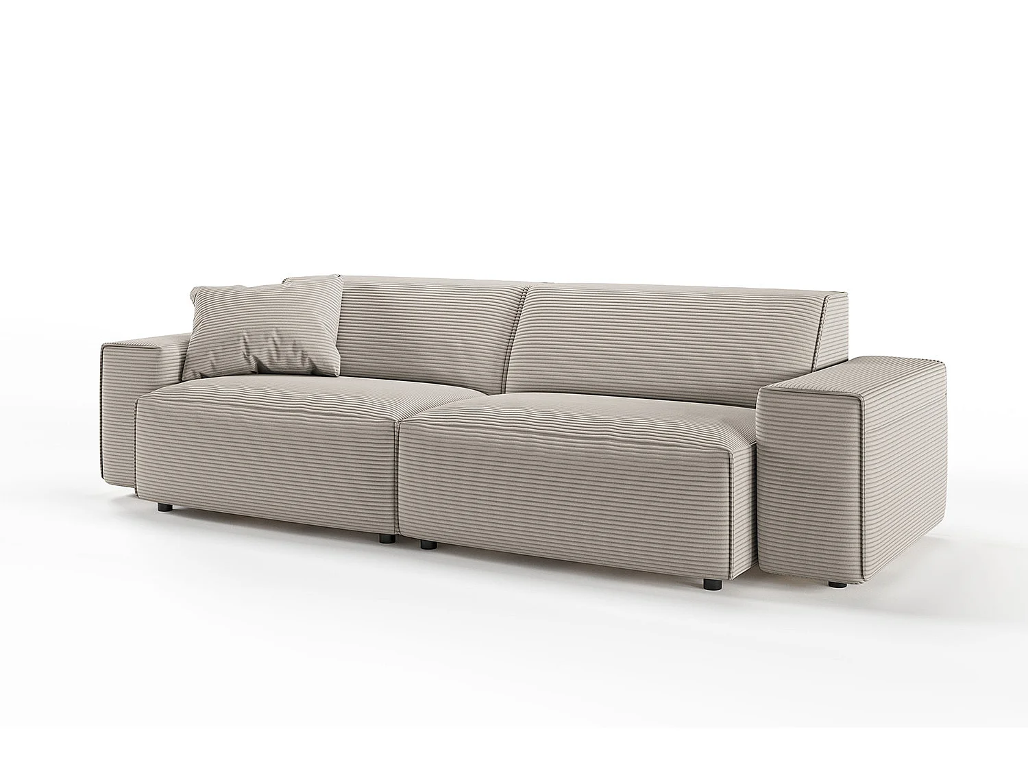 Canapé - gris pierre Velours côtelé - RANI