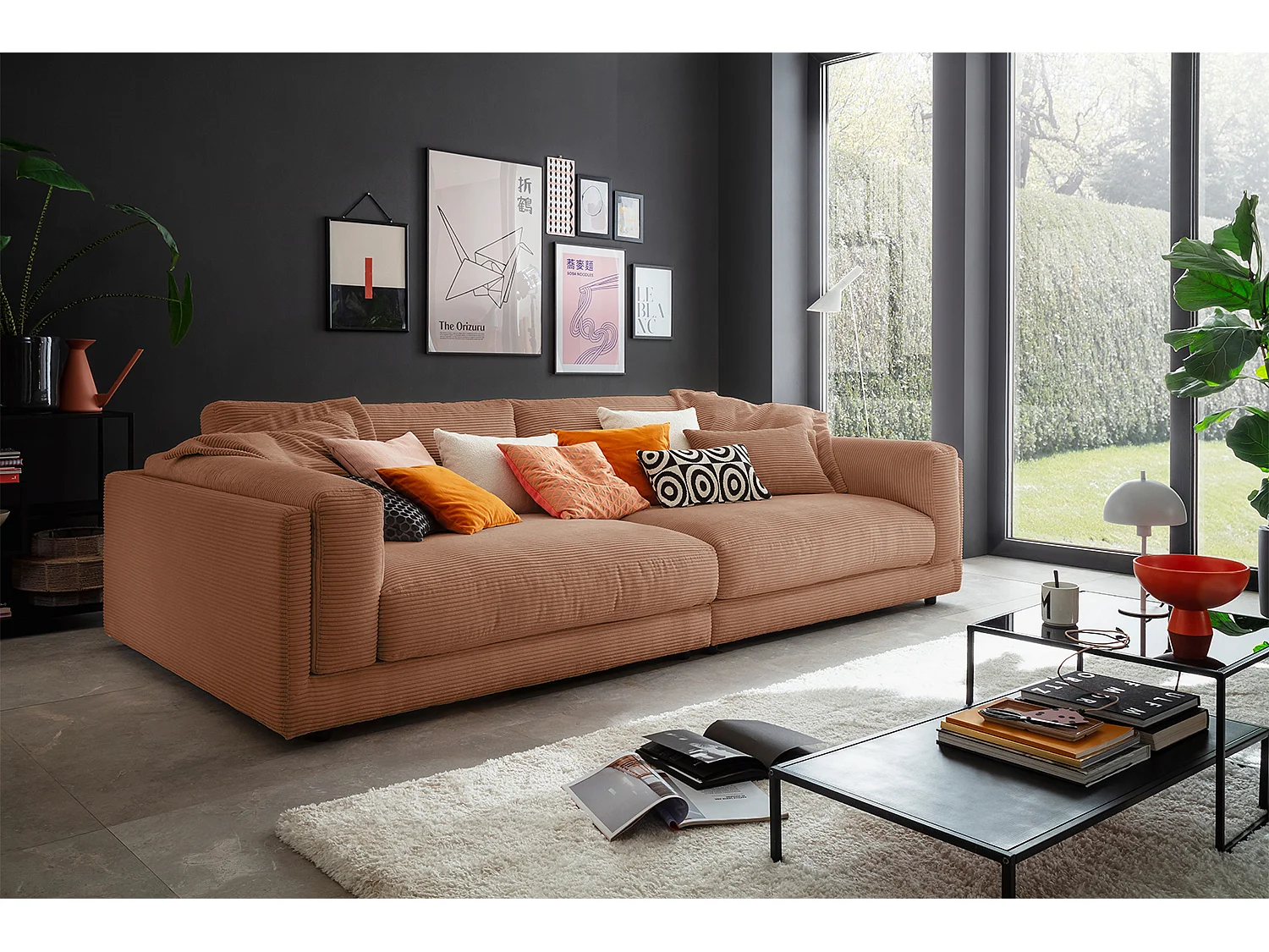 Sofá - marrón Pana - RAINA