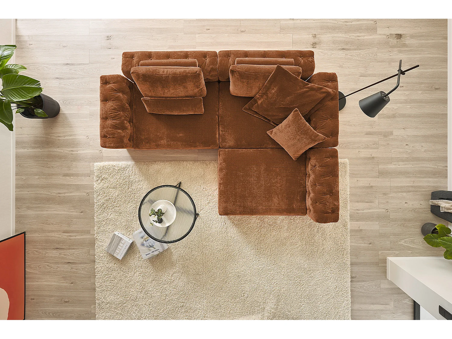 Sofá - marrón rojizo Pana - SEPHI