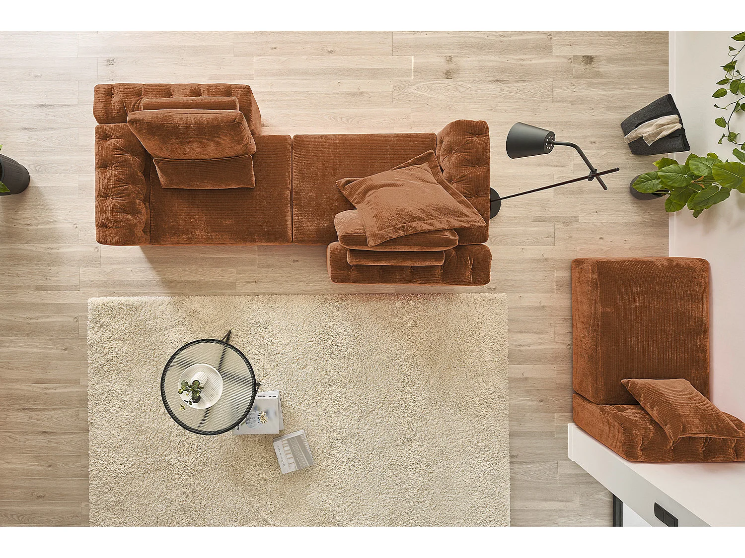 Sofá - marrón rojizo Pana - SEPHI