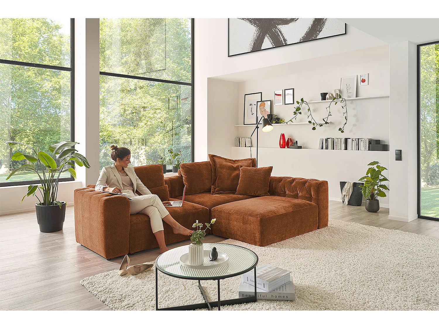 Sofá - marrón rojizo Pana - SEPHI