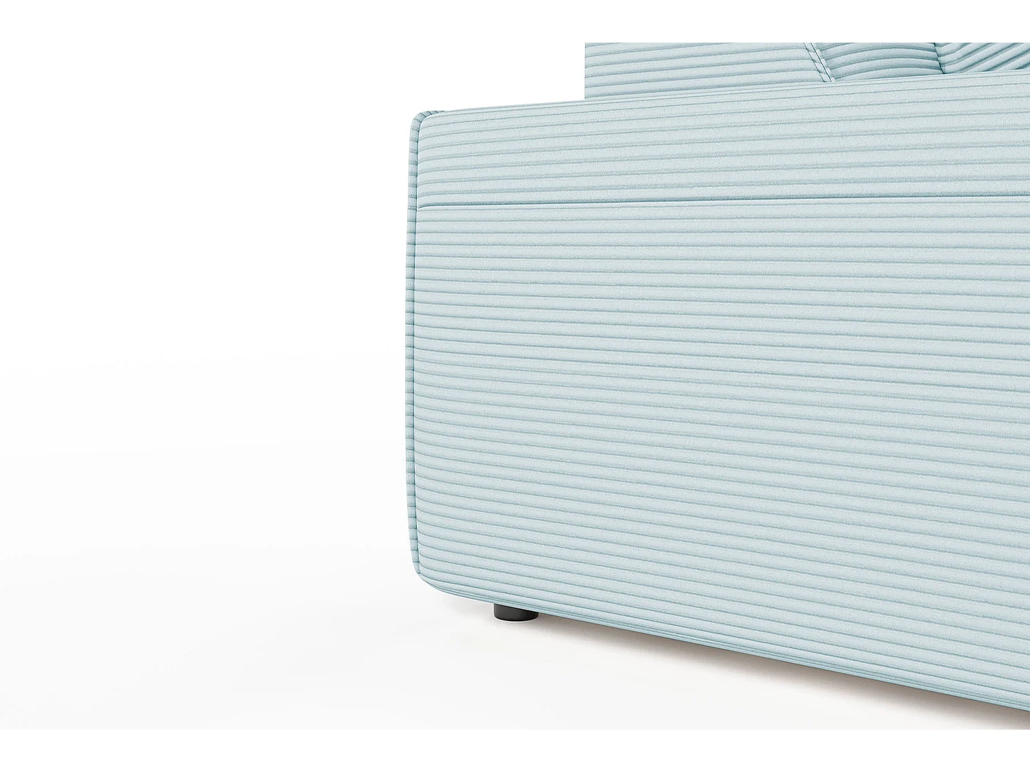 Ecksofa - Hellblau Cord - RANI