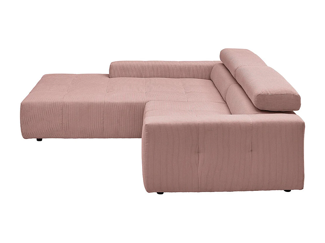 Divano angolare - Rosa Velluto a coste - RENO