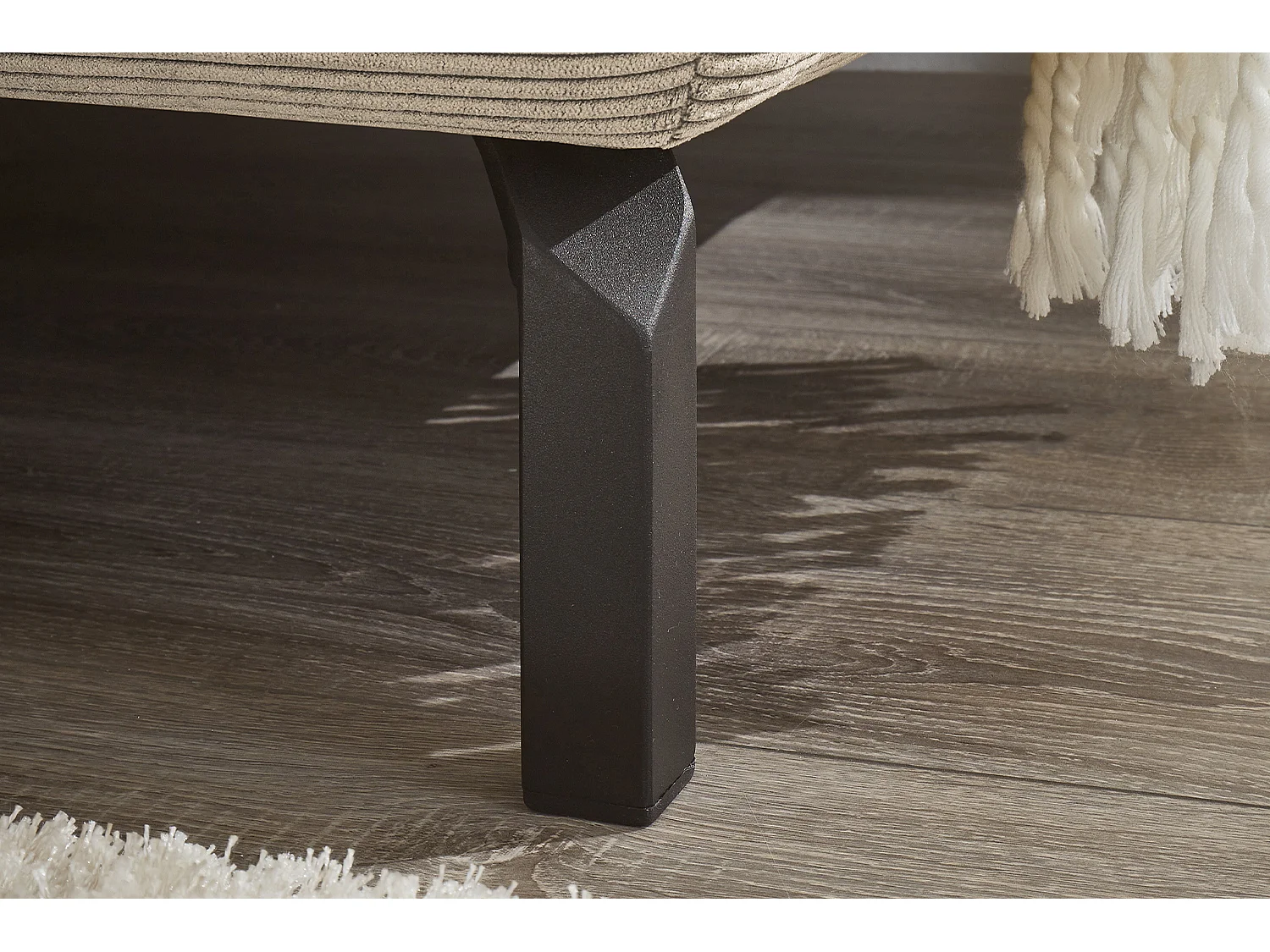 Divano angolare - beige Velluto a coste - DELIA