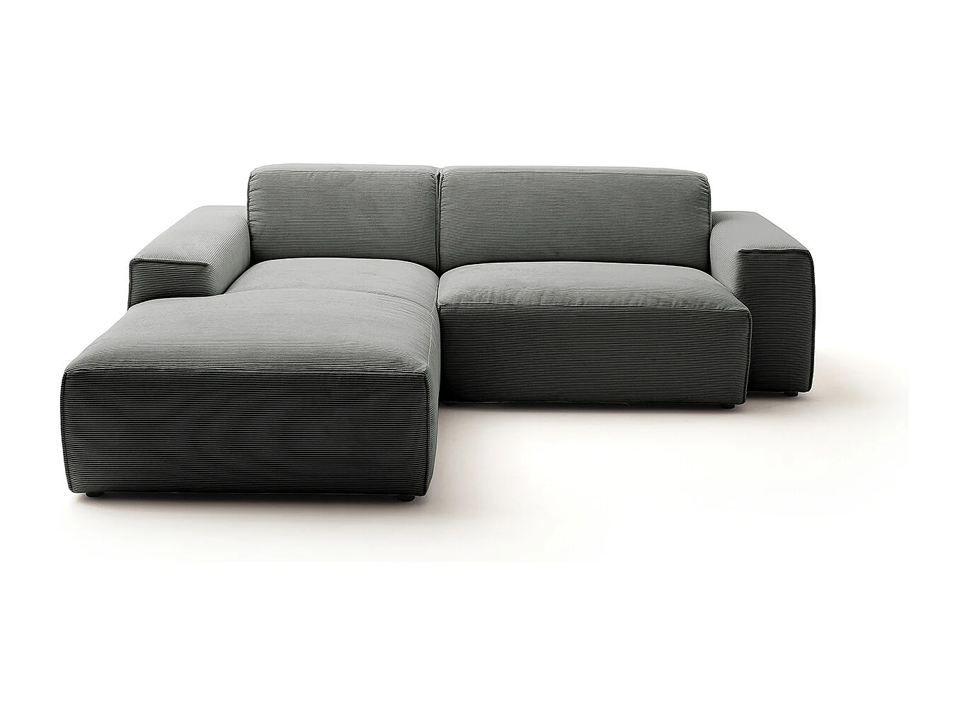 Canapé - anthracite Velours côtelé - RANI