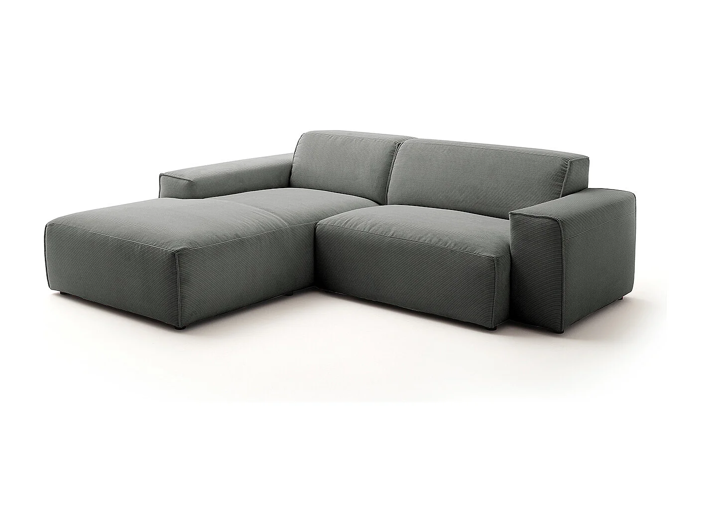 Canapé - anthracite Velours côtelé - RANI