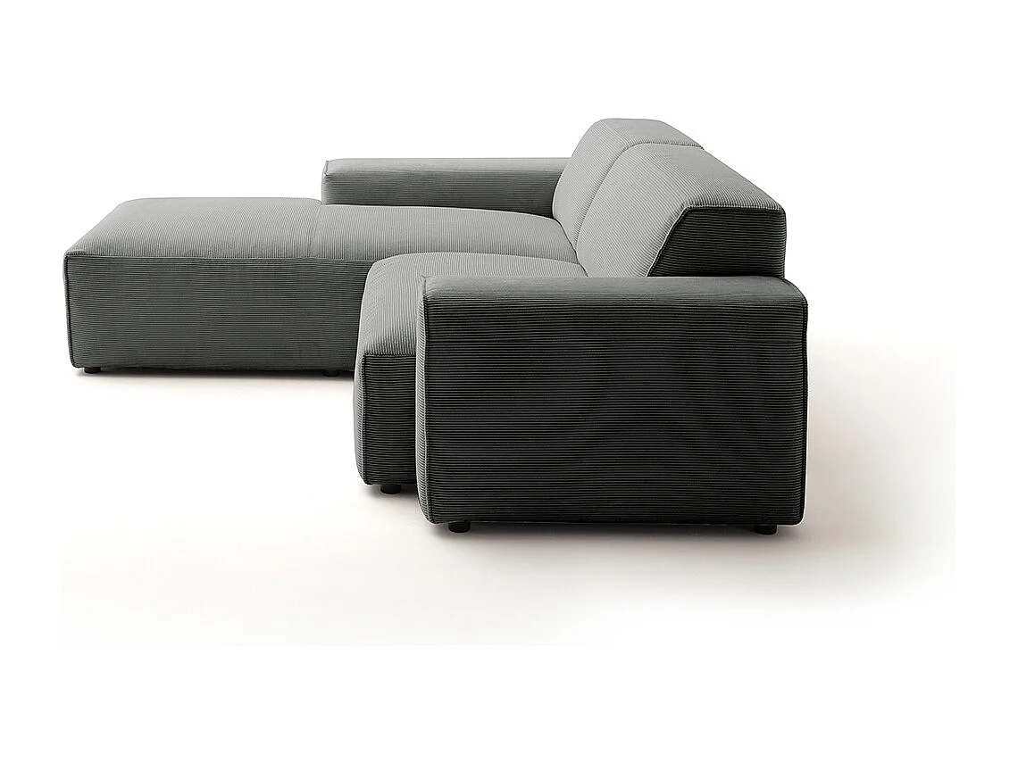 Canapé - anthracite Velours côtelé - RANI