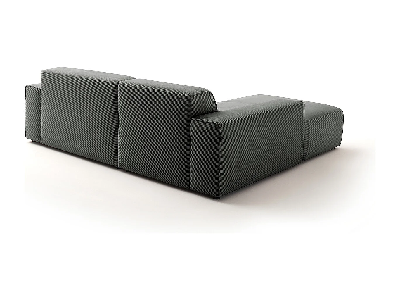 Canapé - anthracite Velours côtelé - RANI