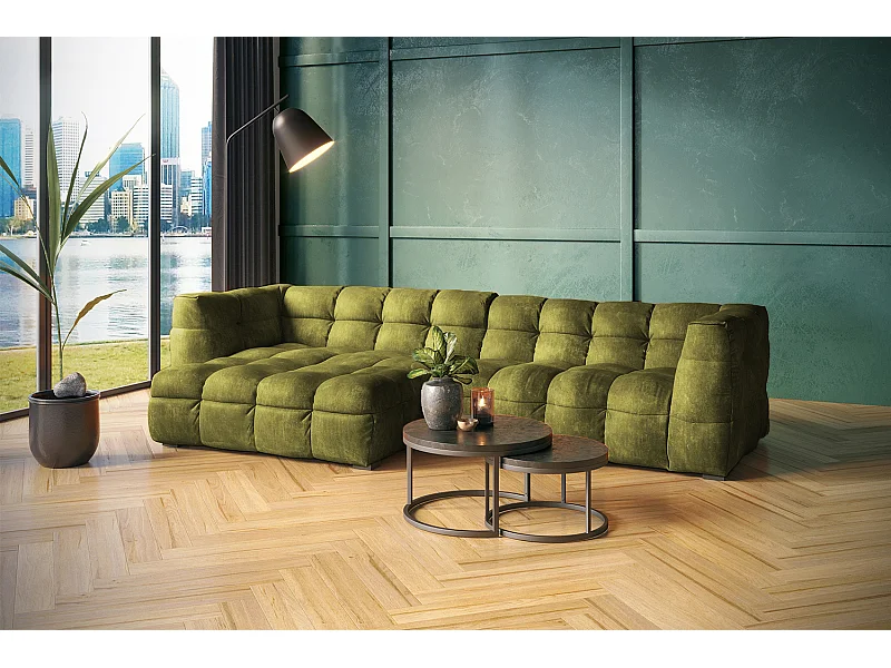 Ecksofa - Grün Velvet - ROSARIO
