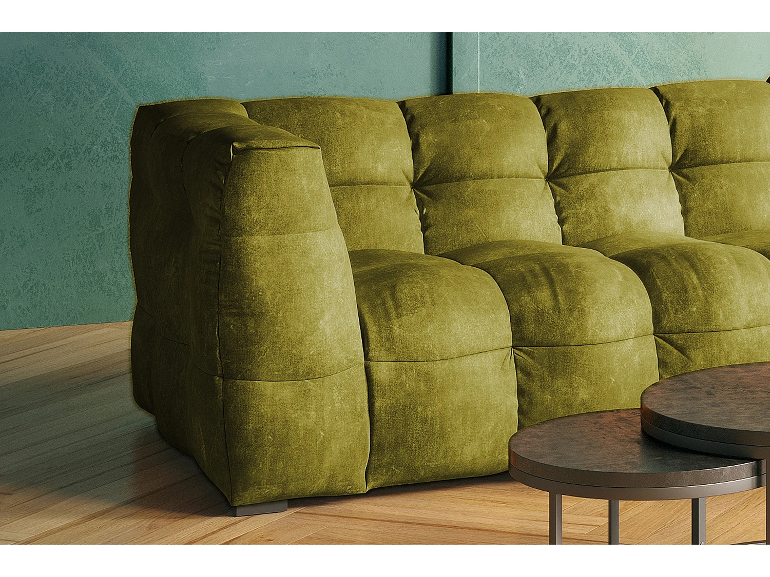Divano - verde velluto - ROSARIO