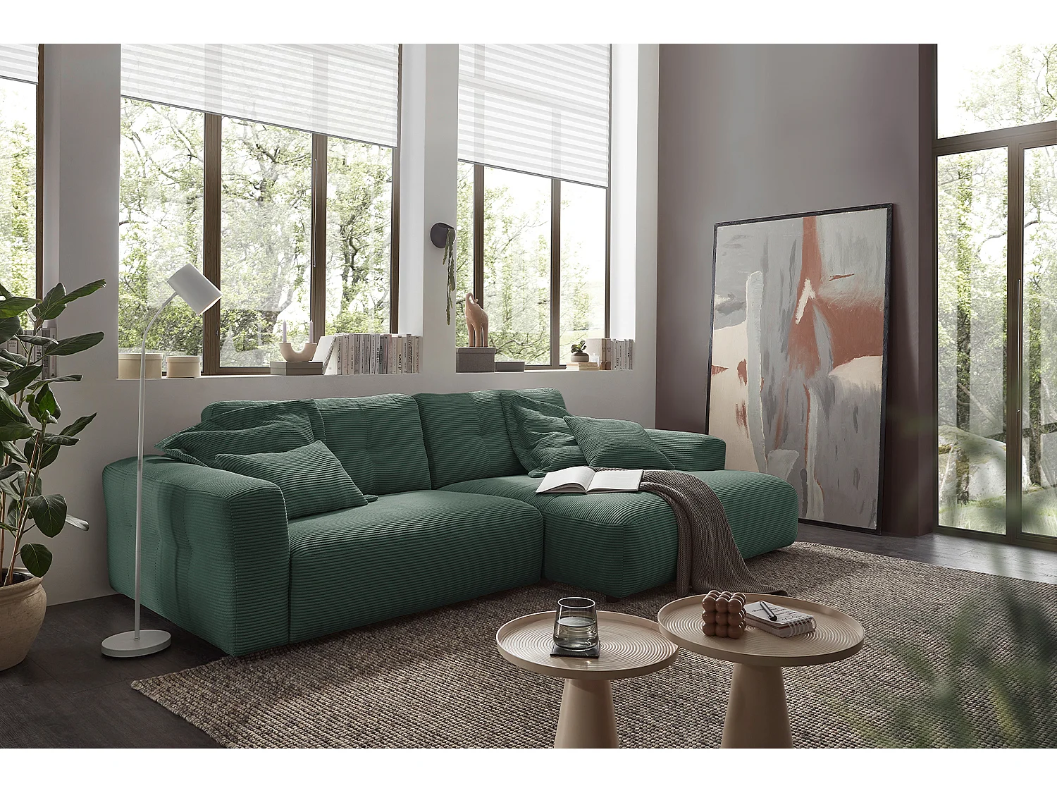 Sofá - verde esmeralda Pana - MIKA