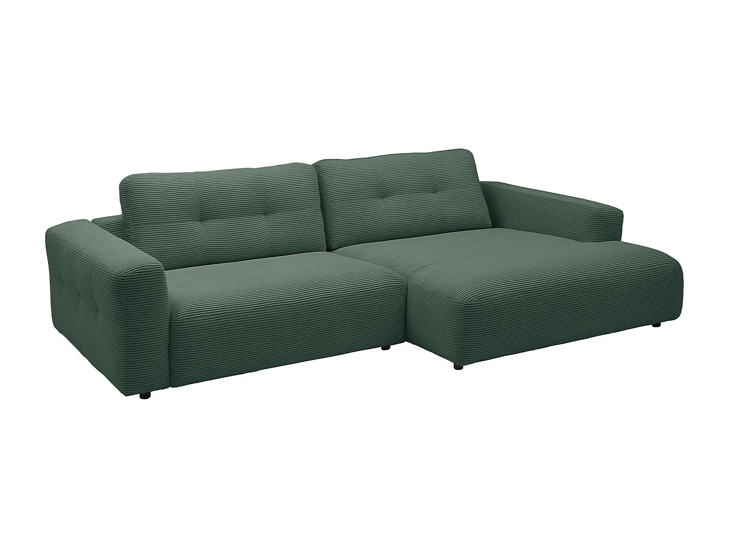 Ecksofa - Smaragdgrün Cord - MIKA