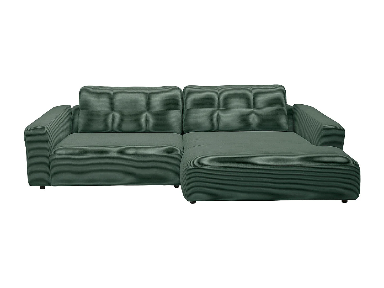 Ecksofa - Smaragdgrün Cord - MIKA