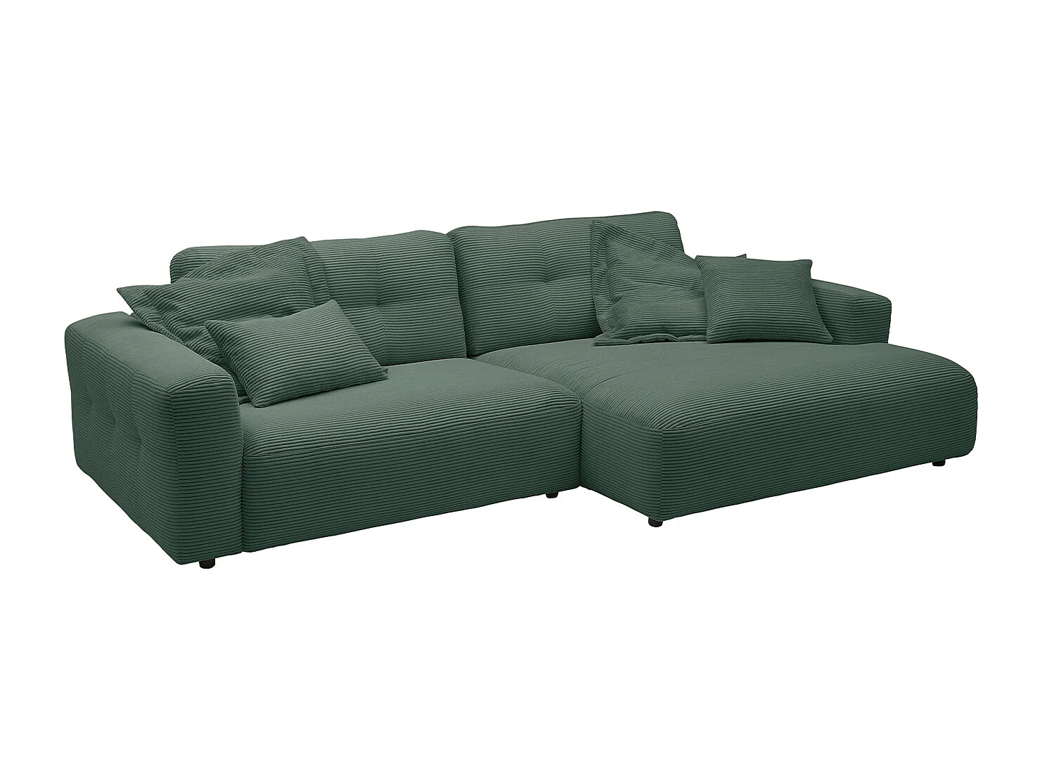 Ecksofa - Smaragdgrün Cord - MIKA