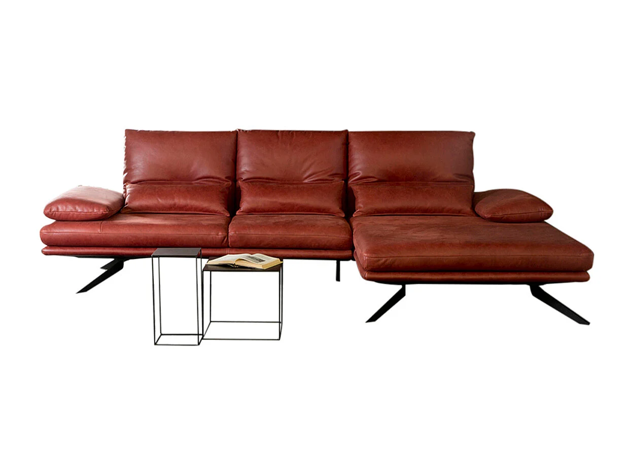 Hoekbank - Rood Leer - FENICE