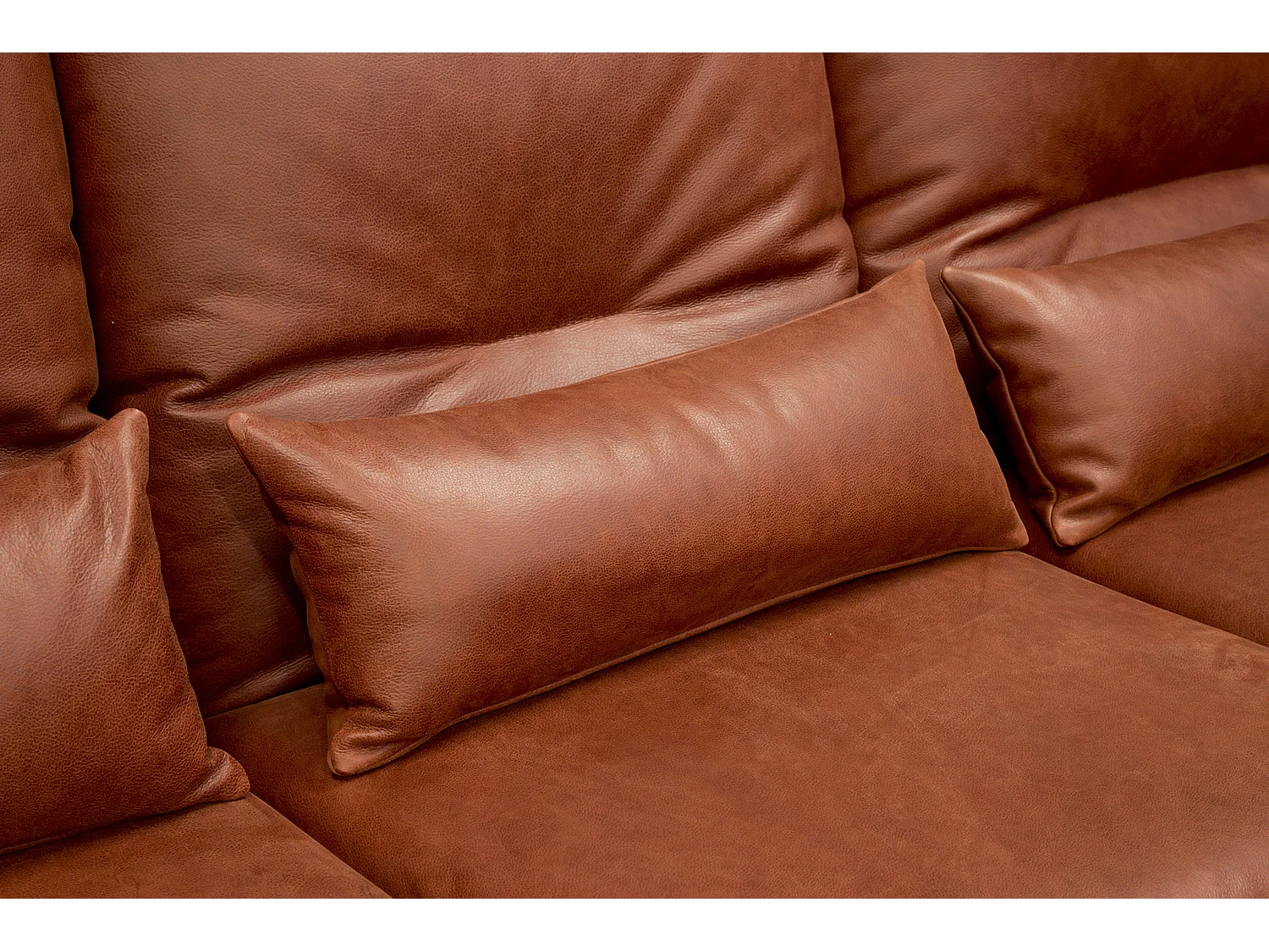 Ecksofa - Rot Leder - FENICE