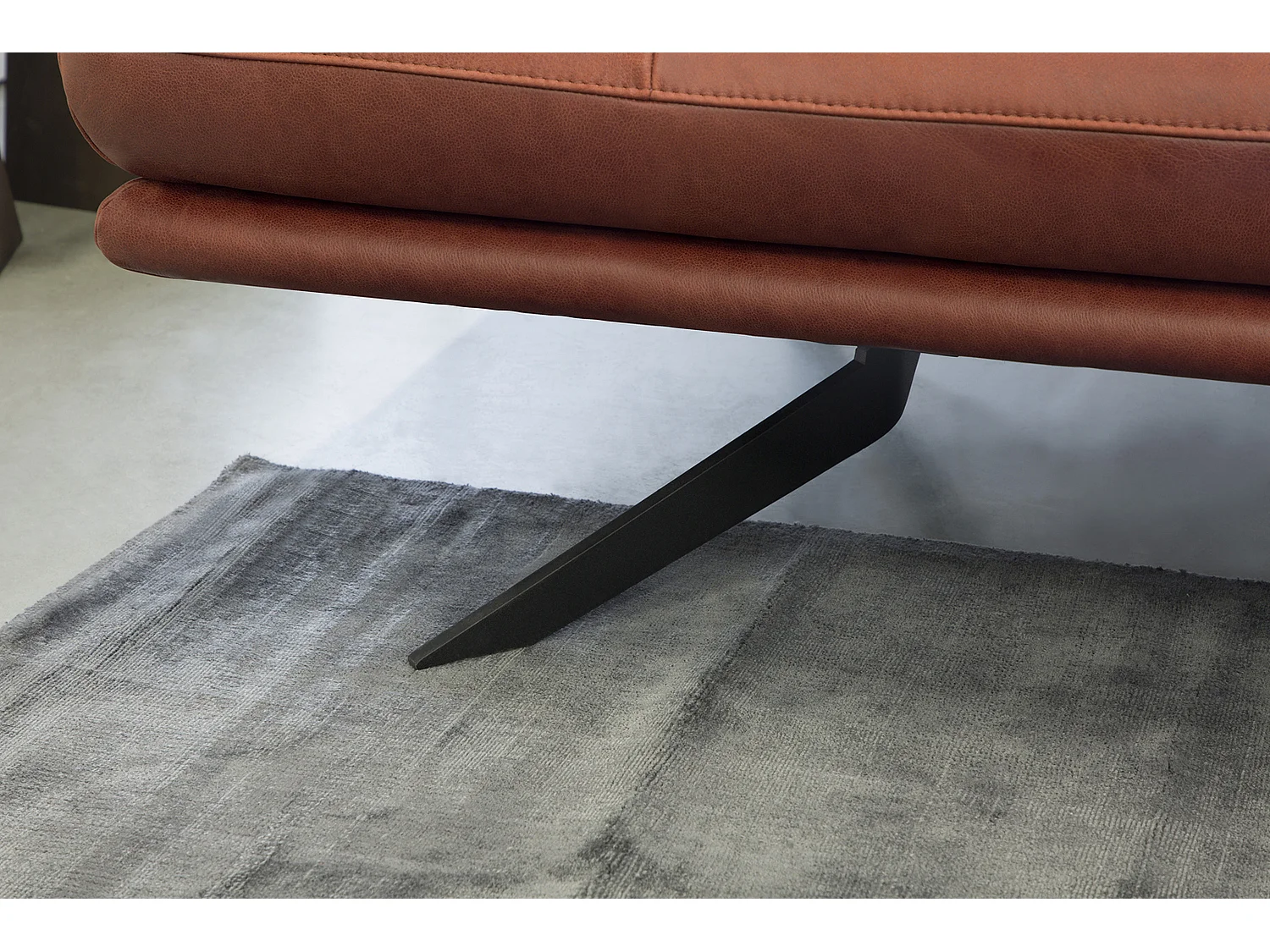 Ecksofa - Rot Leder - FENICE