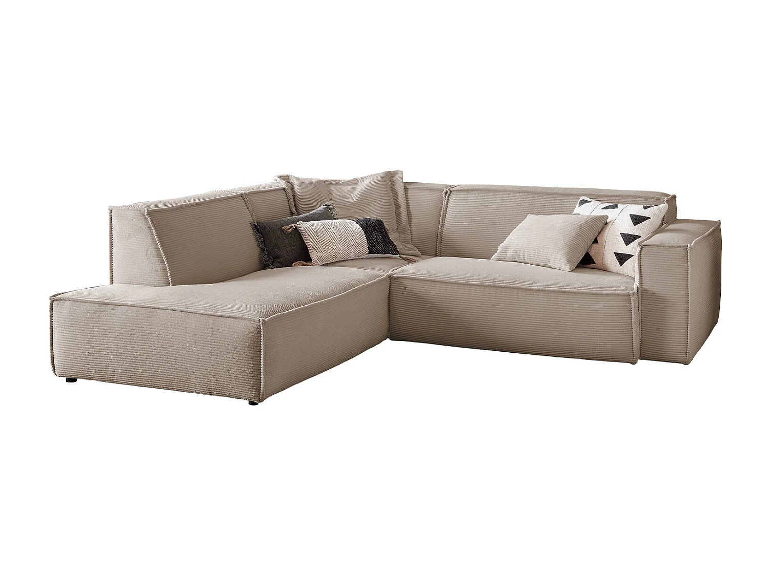 Ecksofa - Taupe Cord - SAMU
