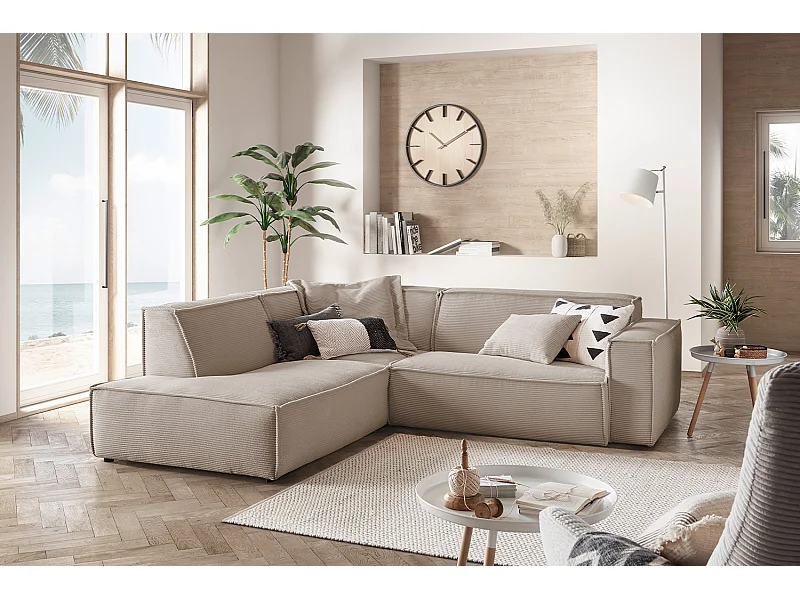 Ecksofa - Taupe Cord - SAMU