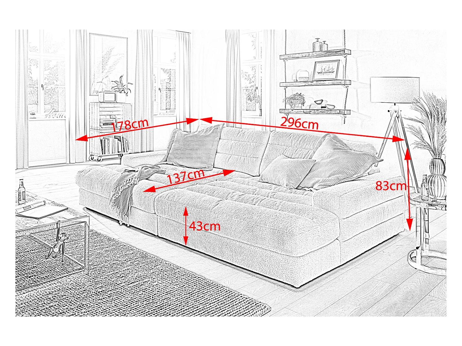 Big - gris clair tissu tissé - LANA