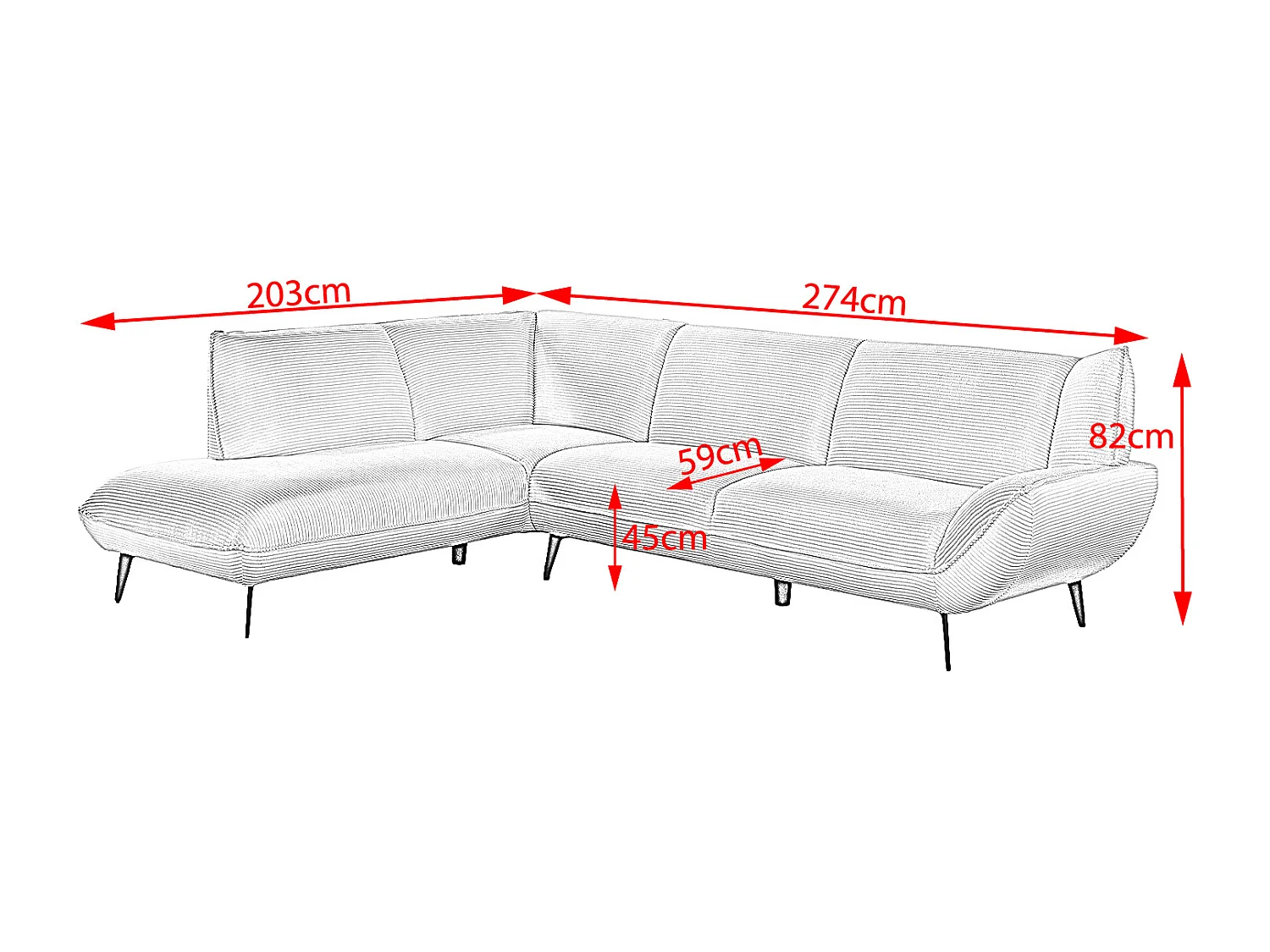 Sofá - blanco crema Pana - CALLA