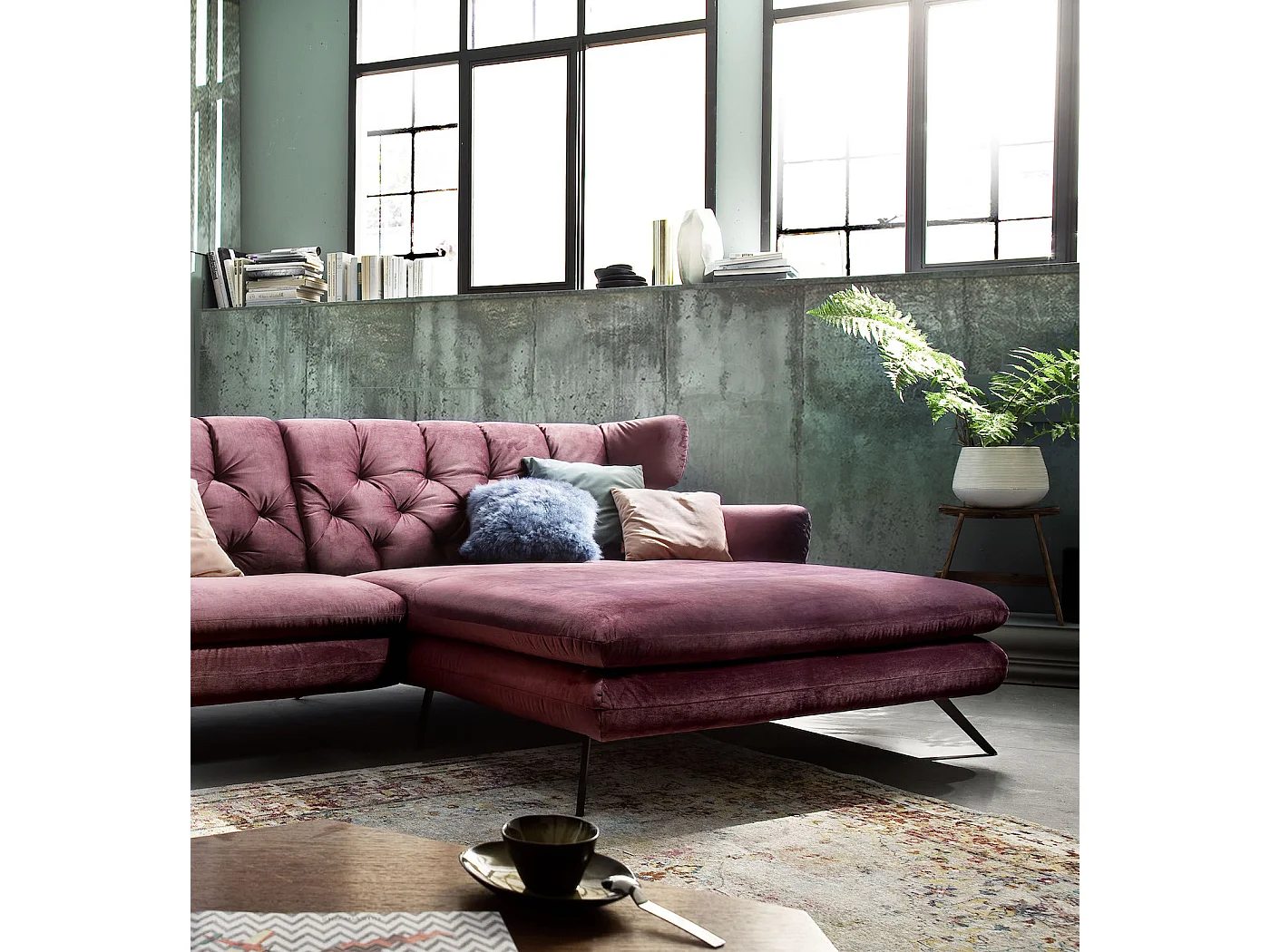 Canapé - Rose Velours - CHARME