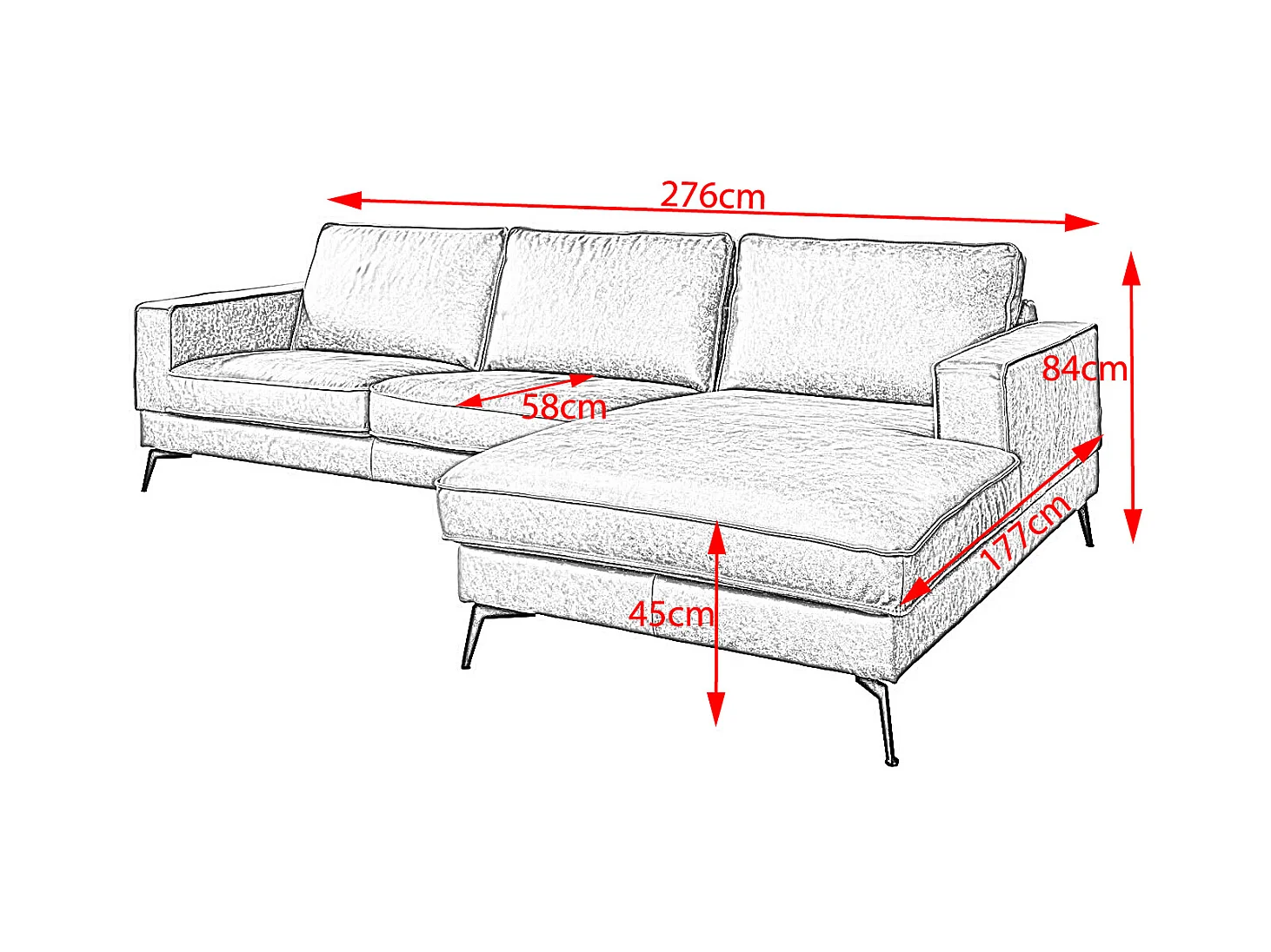 Ecksofa - Braun Leder - BLOOM