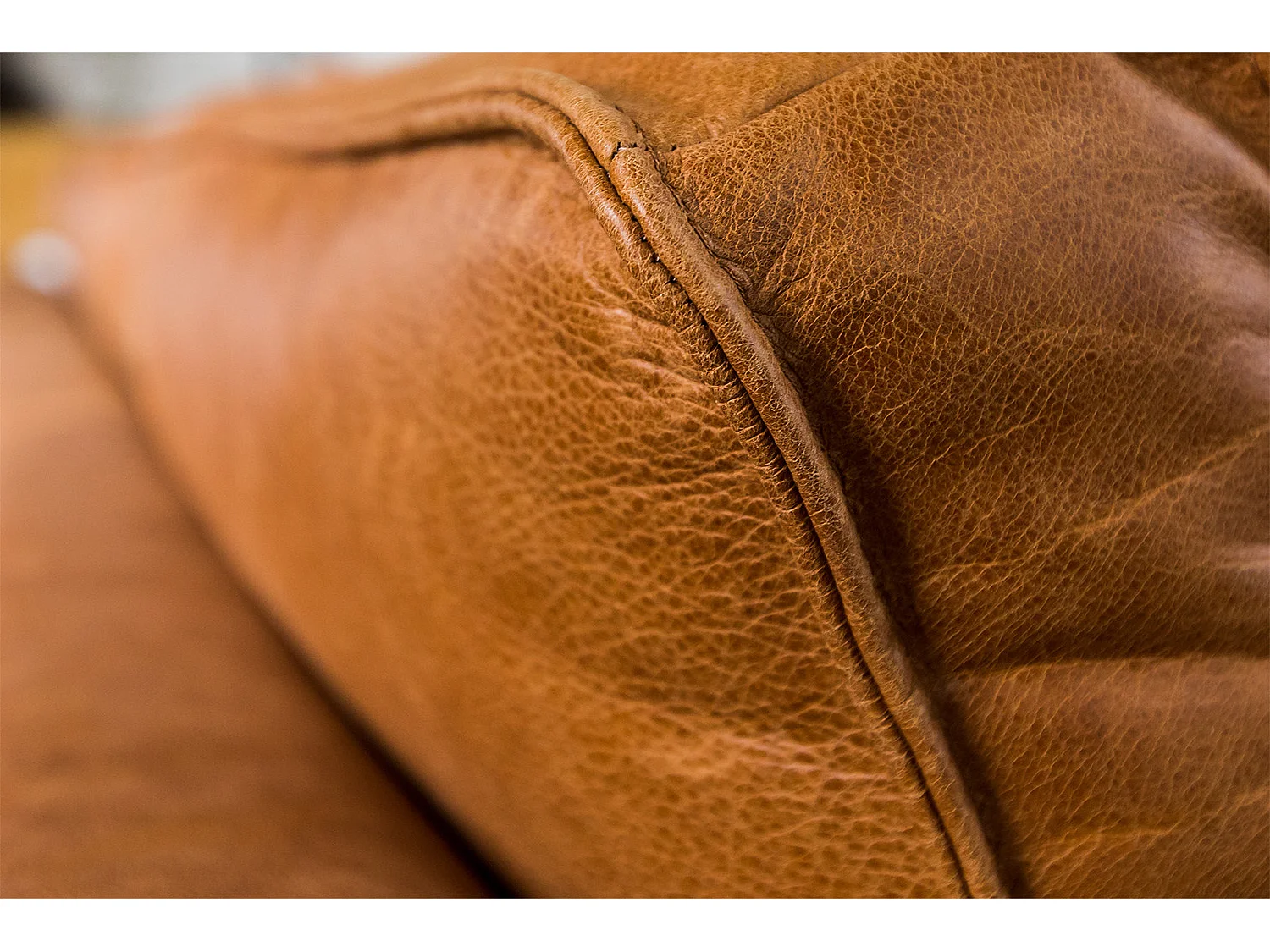 Sofá esquinero - marrón piel - BLOOM