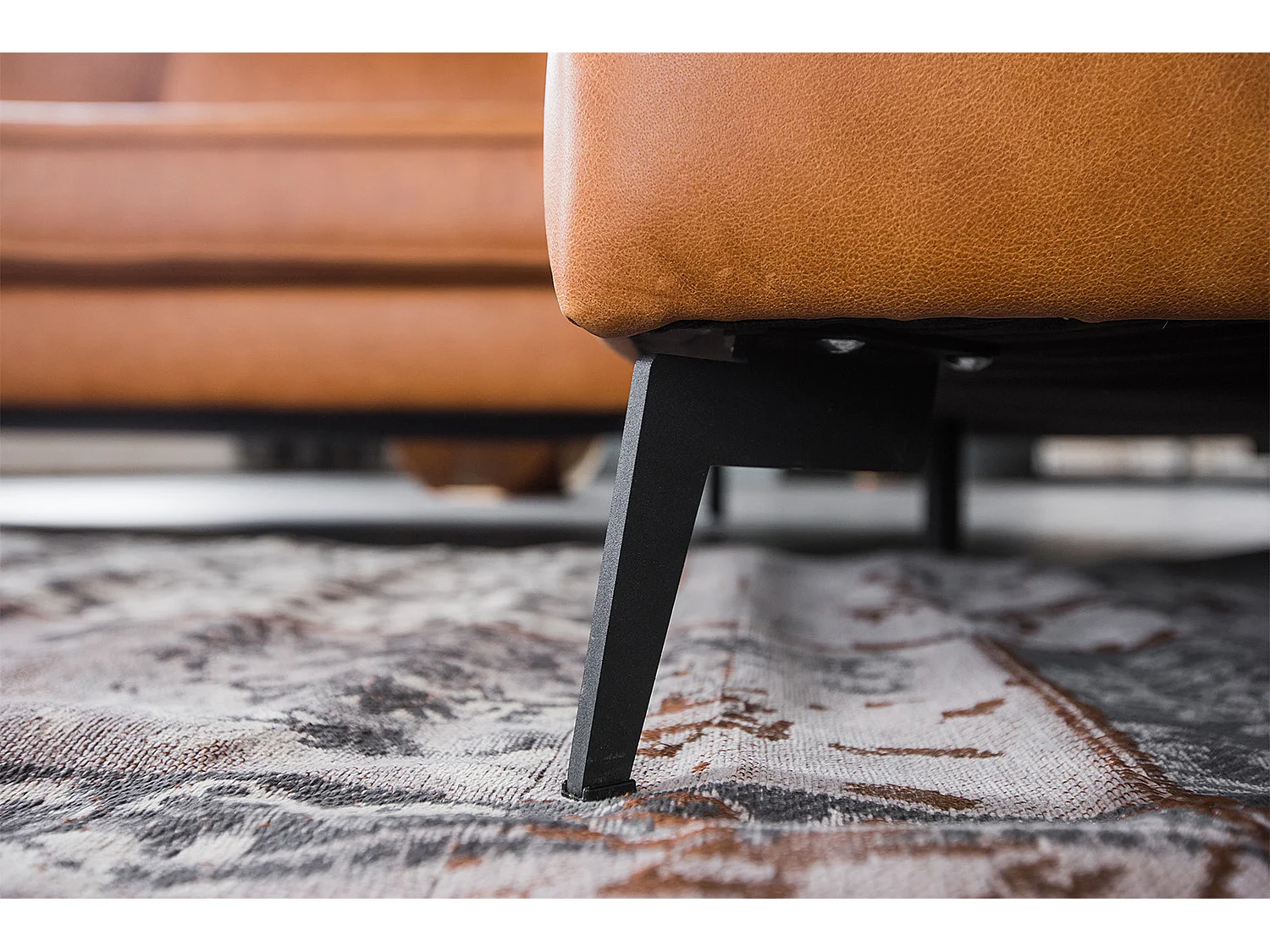 Ecksofa - Braun Leder - BLOOM