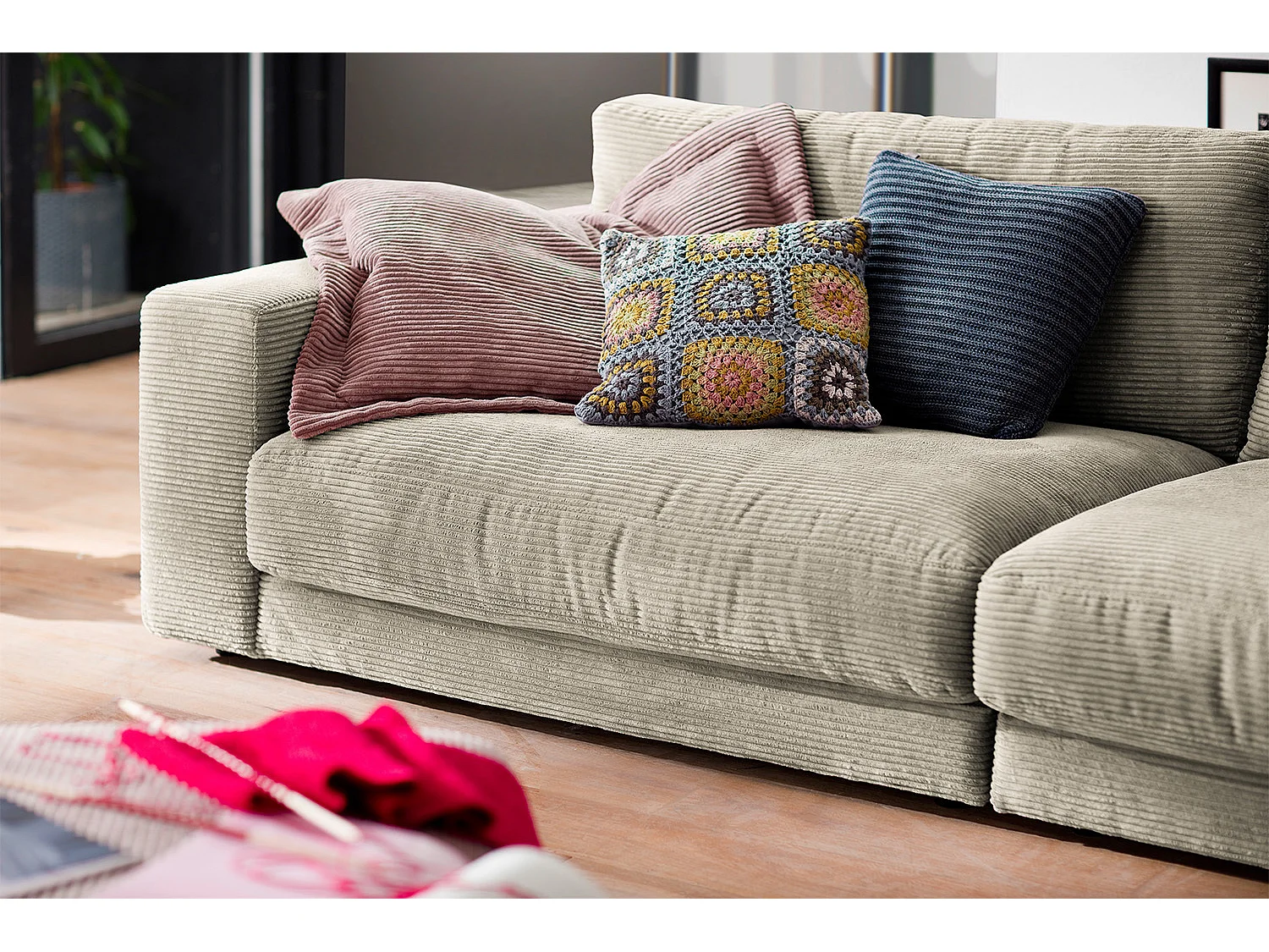 Sofa - Grau Cord - MADELINE