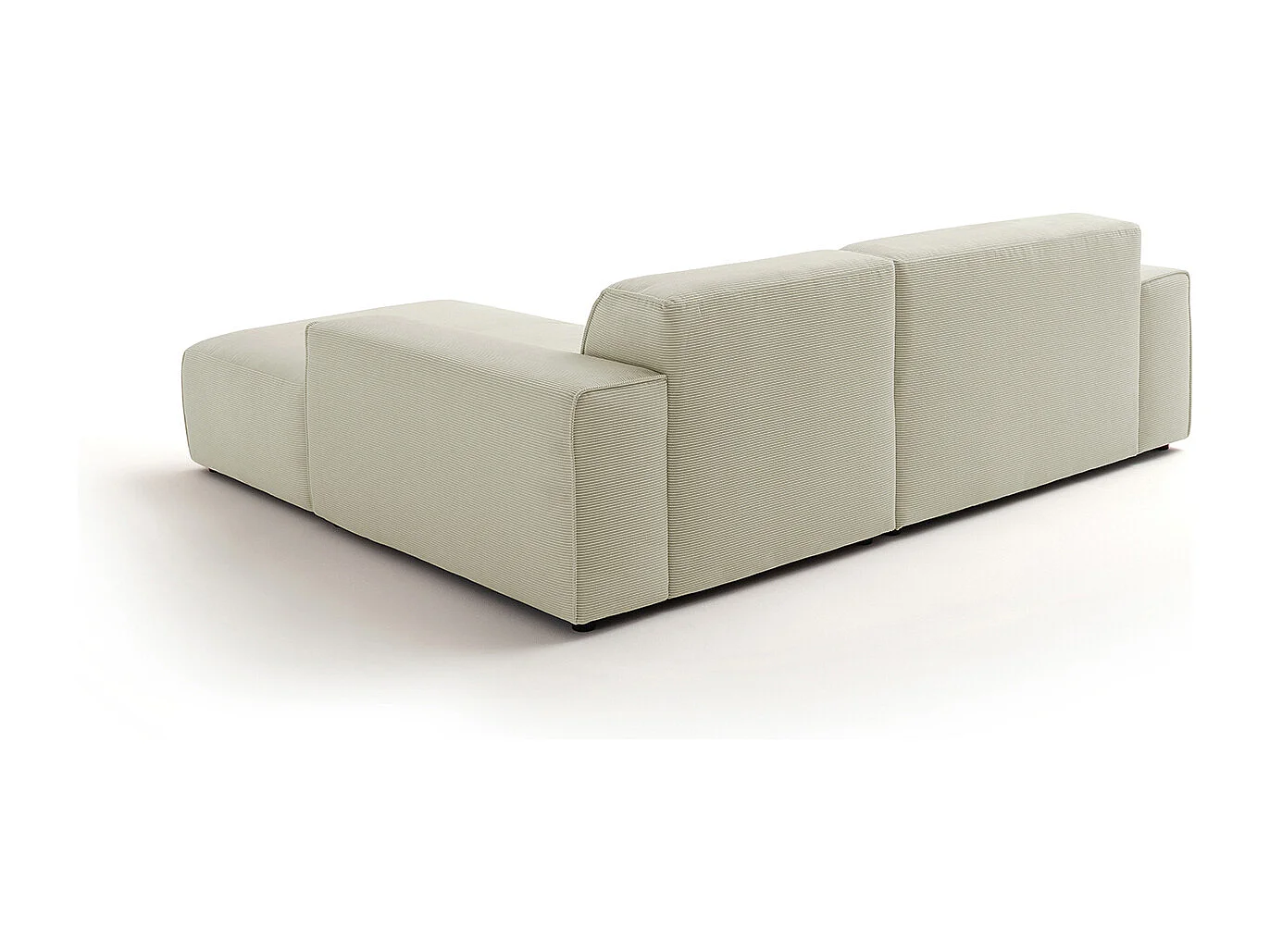 Canapé - beige Velours côtelé - RANI