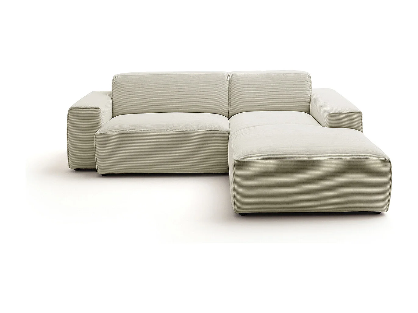 Ecksofa - Beige Cord - RANI