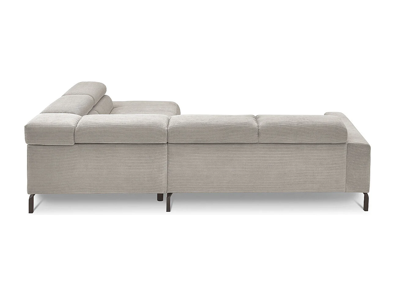 Ecksofa - Silber Cord - DELIA