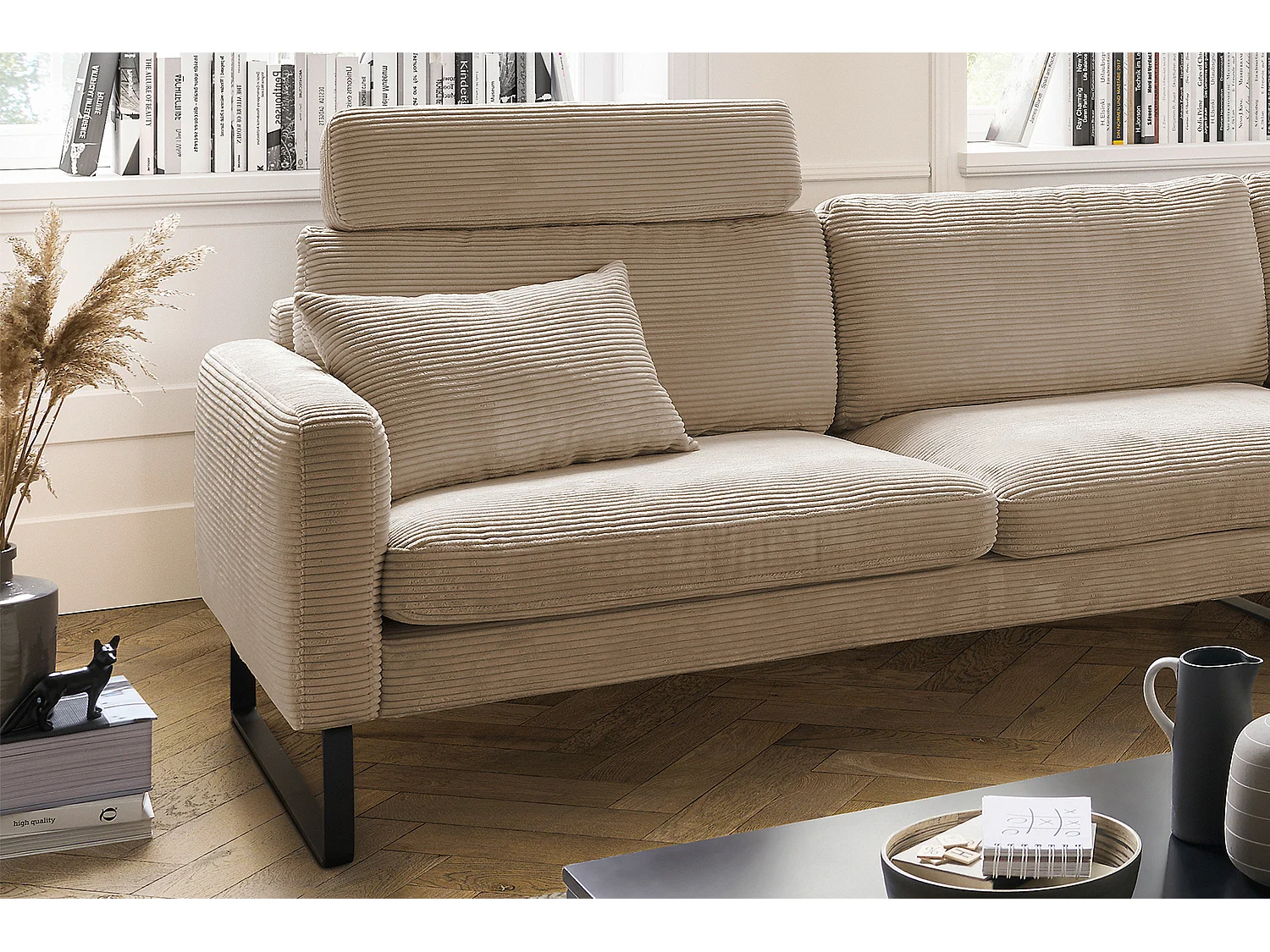 Hoekbank - Taupe Koord - RICARDA