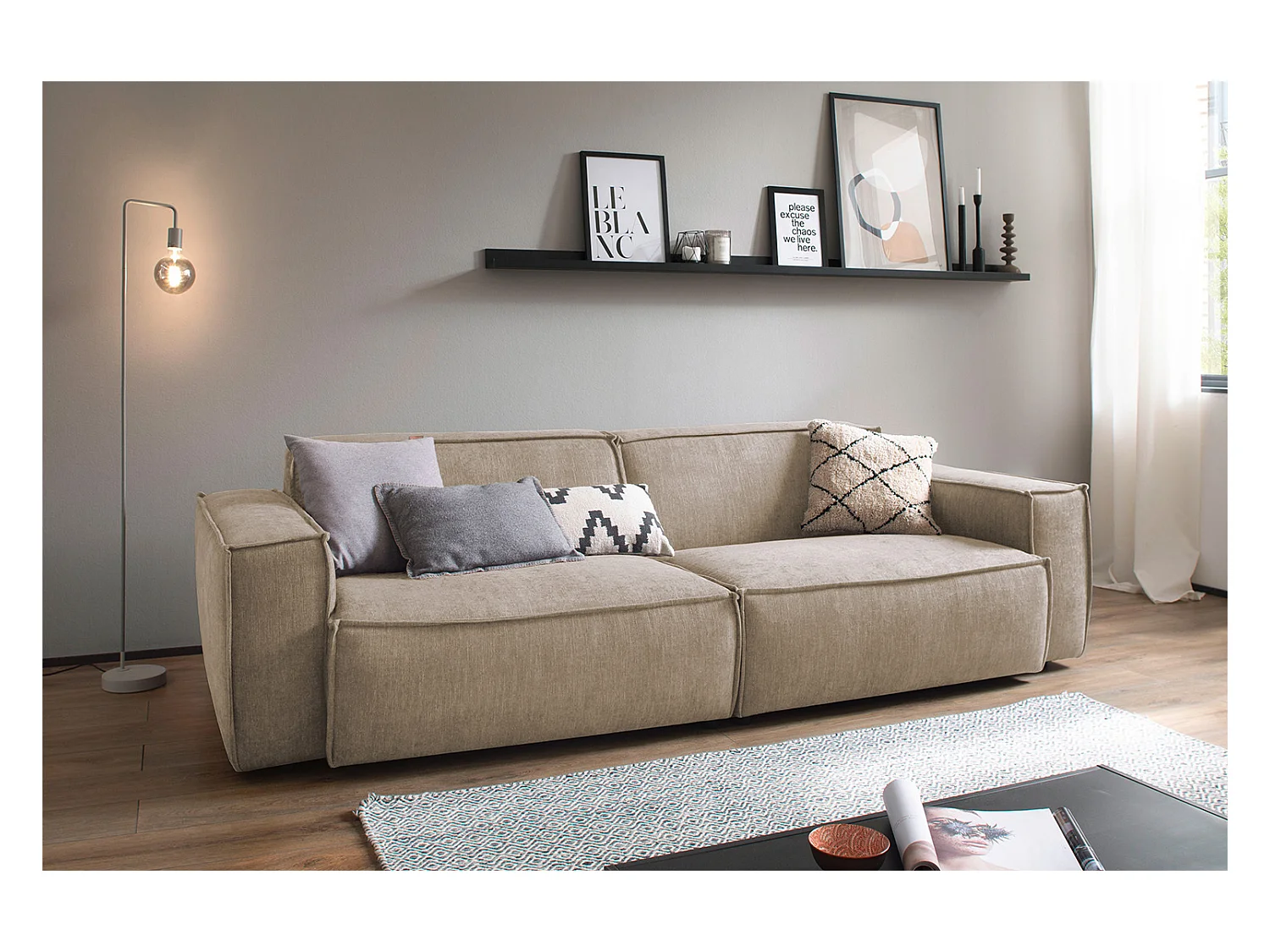 Sofa - Taupe Webstoff - SAMU