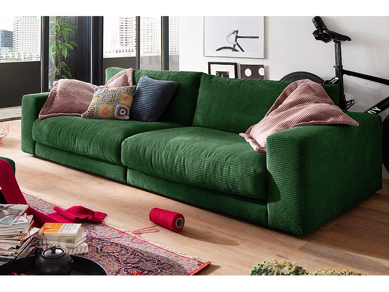 Sofa - Smaragdgrün Cord - MADELINE