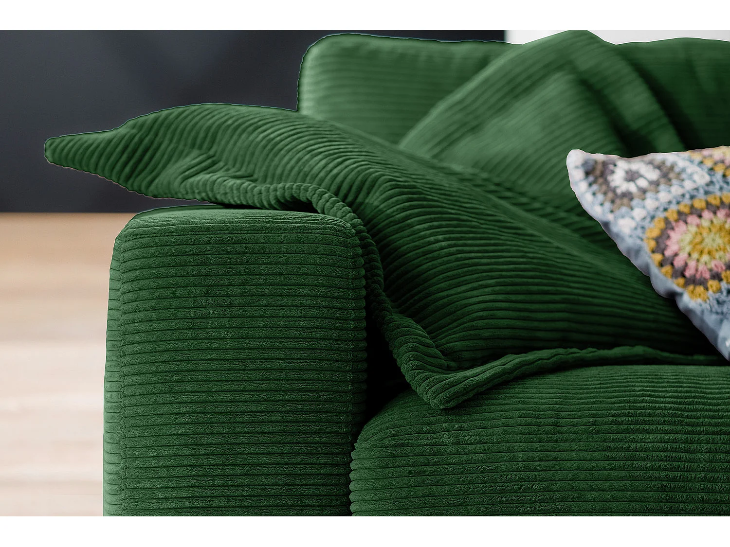 Bank - Smaragdgroen Koord - MADELINE