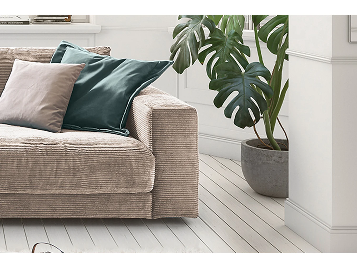 Sofa - Taupe Cord - MADELINE