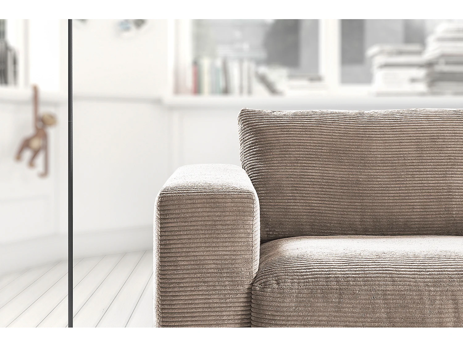 Sofa - Taupe Cord - MADELINE