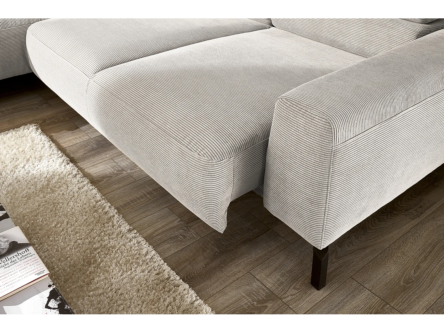 Hoekbank - Zilver Koord - DELIA