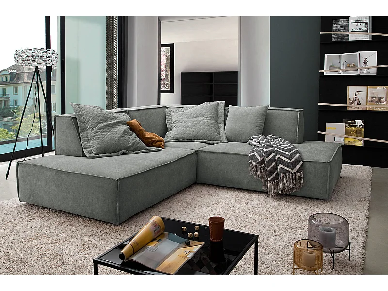 Sofá - Gris tela tejida - SAMU