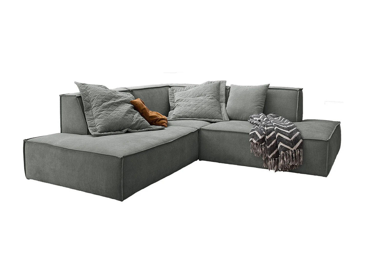 Hoekbank - Grijs Geweven stof - SAMU