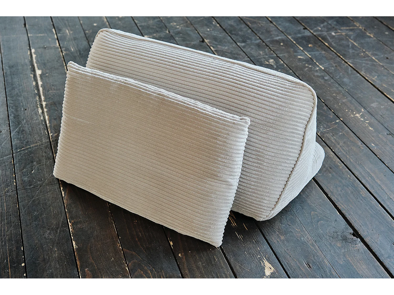 Divano modulare - grigio chiaro Velluto a coste - WIOLO SOFT
