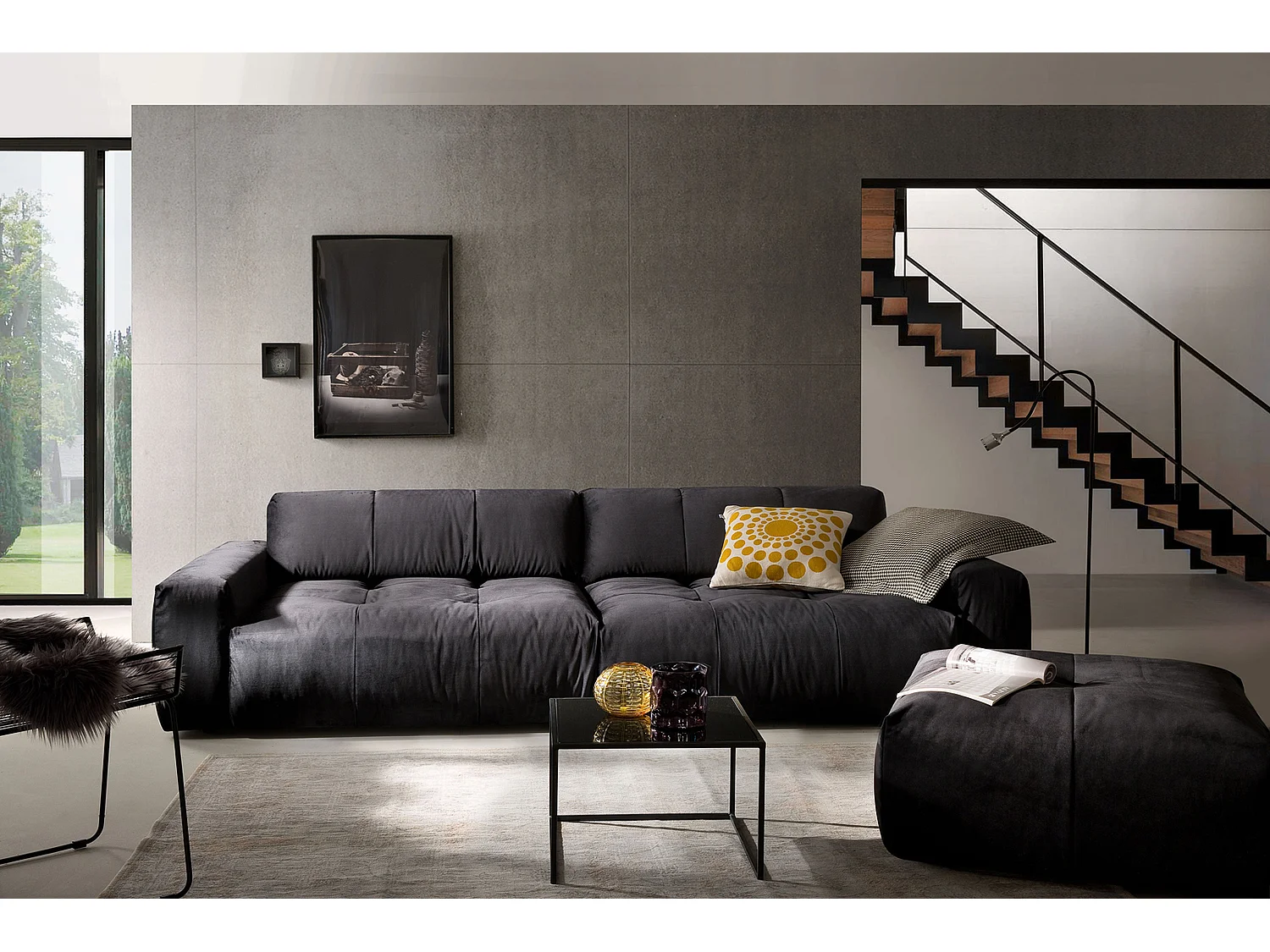 Sofa - Schwarz Velvet - PALACE