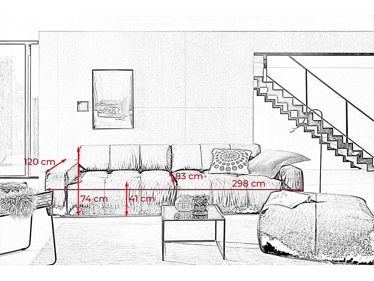 Sofa - Schwarz Velvet - PALACE