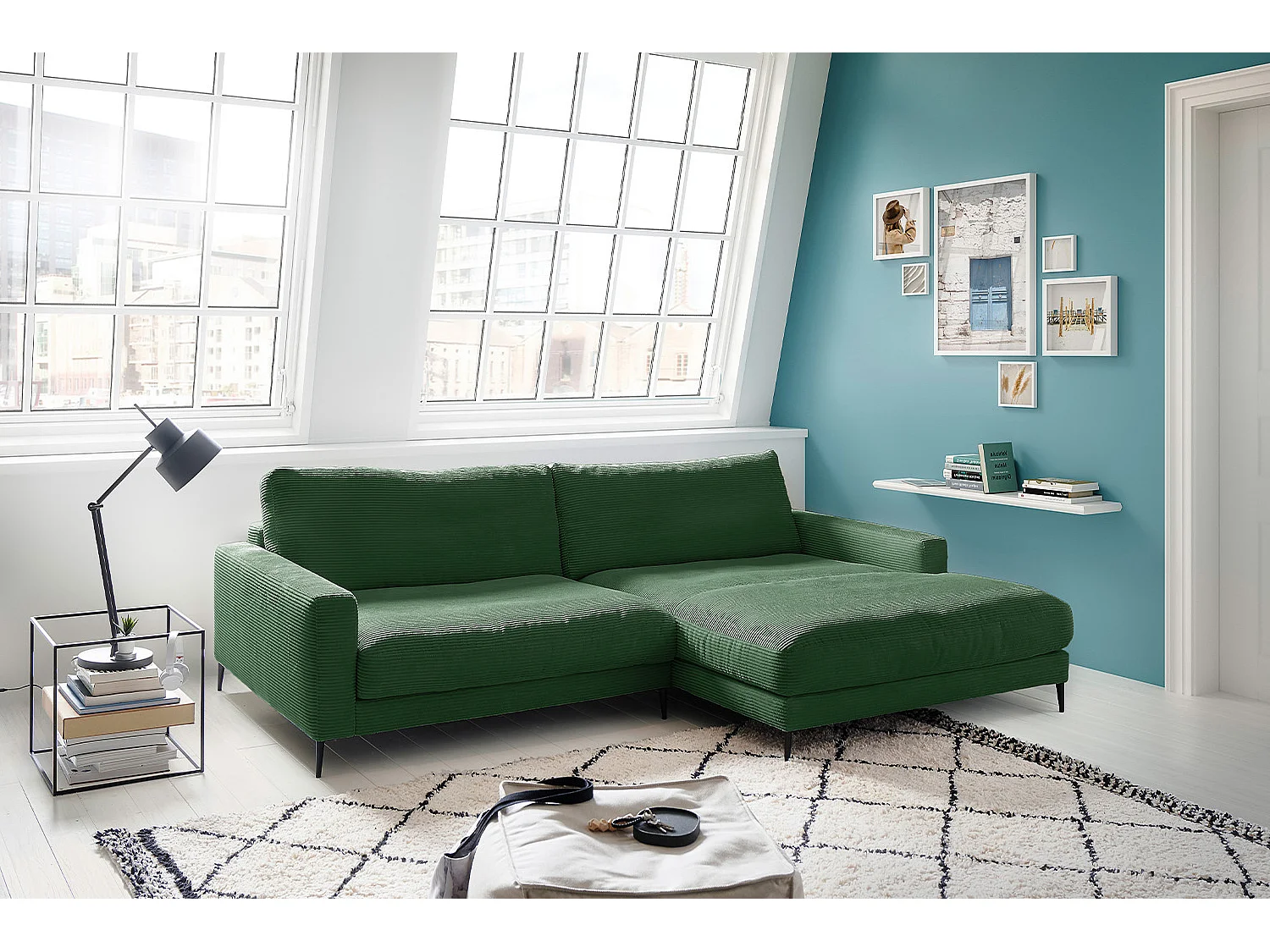 Sofá - verde esmeralda Pana - CARA