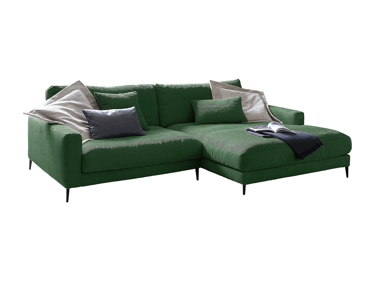 Hoekbank - Smaragdgroen Koord - CARA