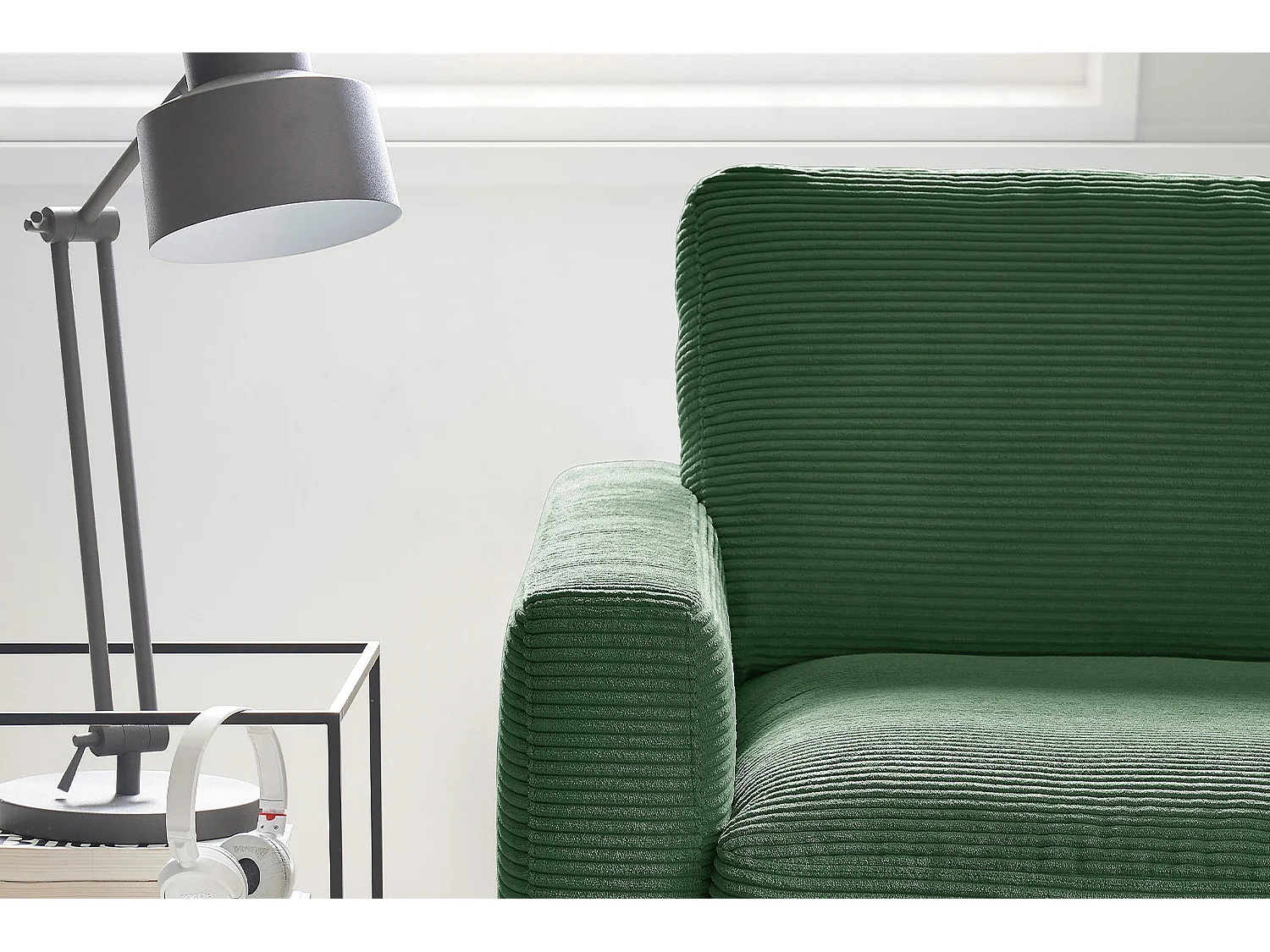 Hoekbank - Smaragdgroen Koord - CARA